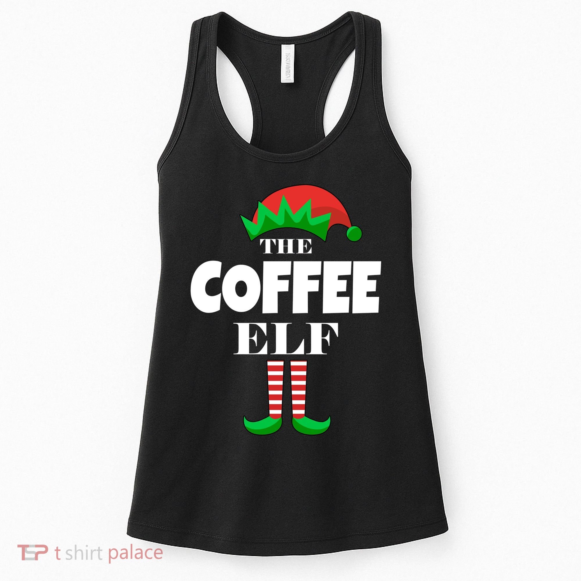 The Coffee Elf Family Matching Christmas Women's Tank Top