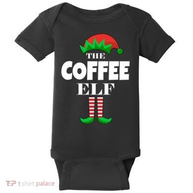 The Coffee Elf Family Matching Christmas Baby Bodysuit