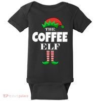 The Coffee Elf Family Matching Christmas Baby Bodysuit thumb 0