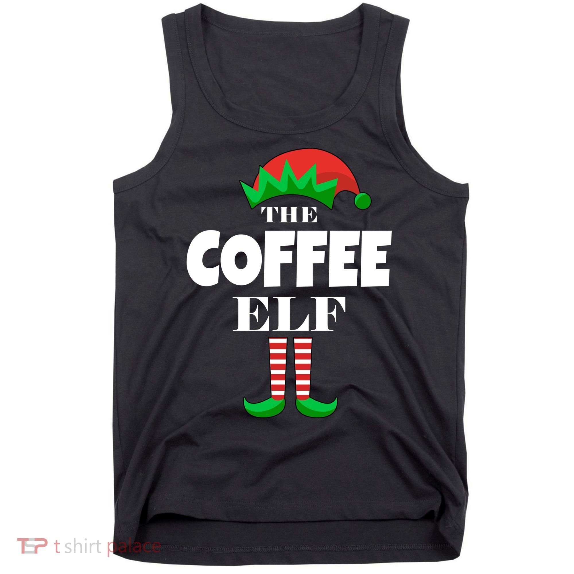 The Coffee Elf Family Matching Christmas Tank Top