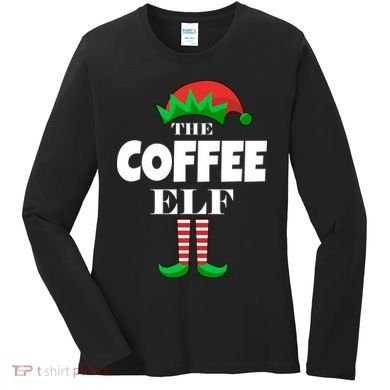 The Coffee Elf Family Matching Christmas Women's Long Sleeve Shirt