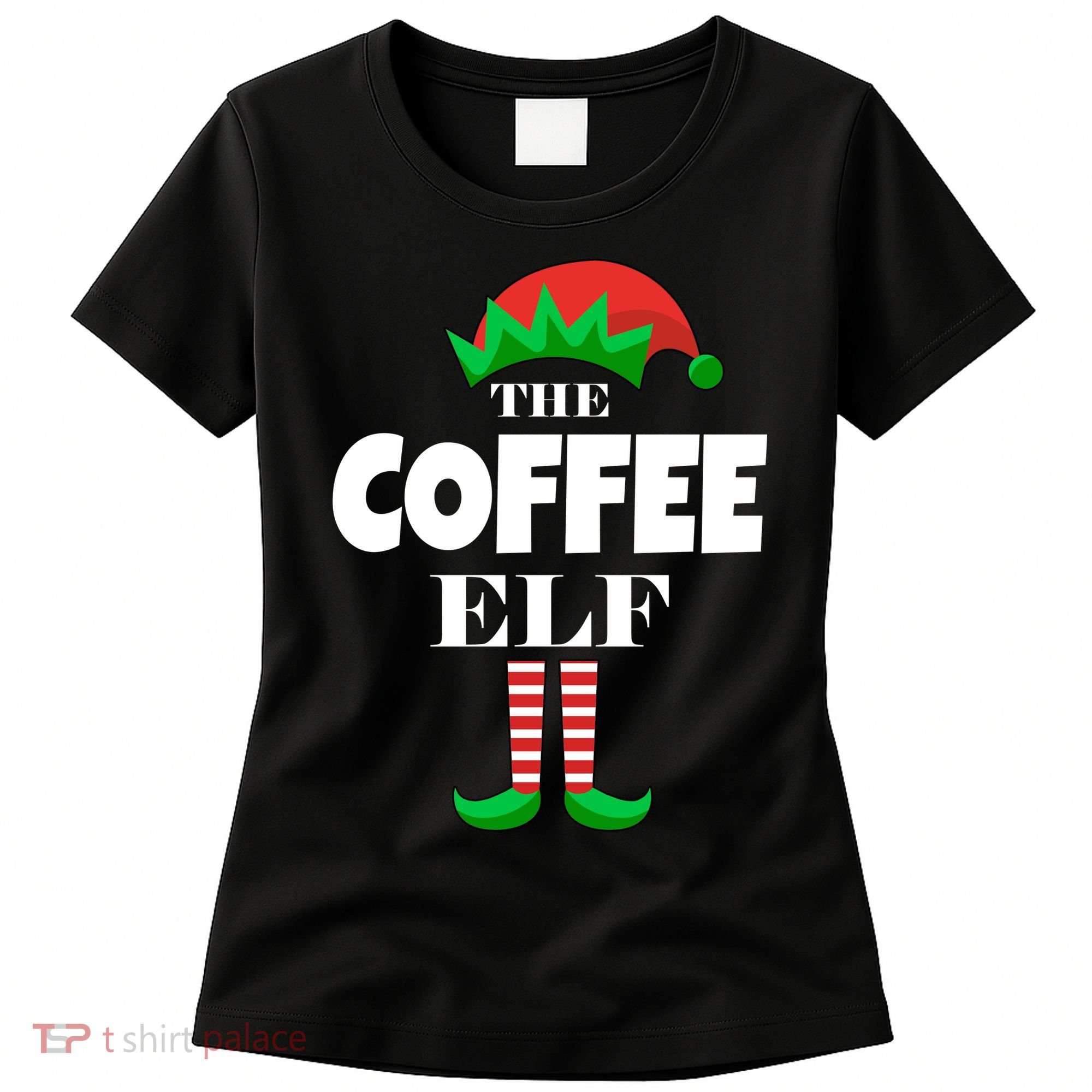 The Coffee Elf Family Matching Christmas Women's T-Shirt