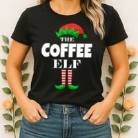 The Coffee Elf Family Matching Christmas Women's T-Shirt thumb 2