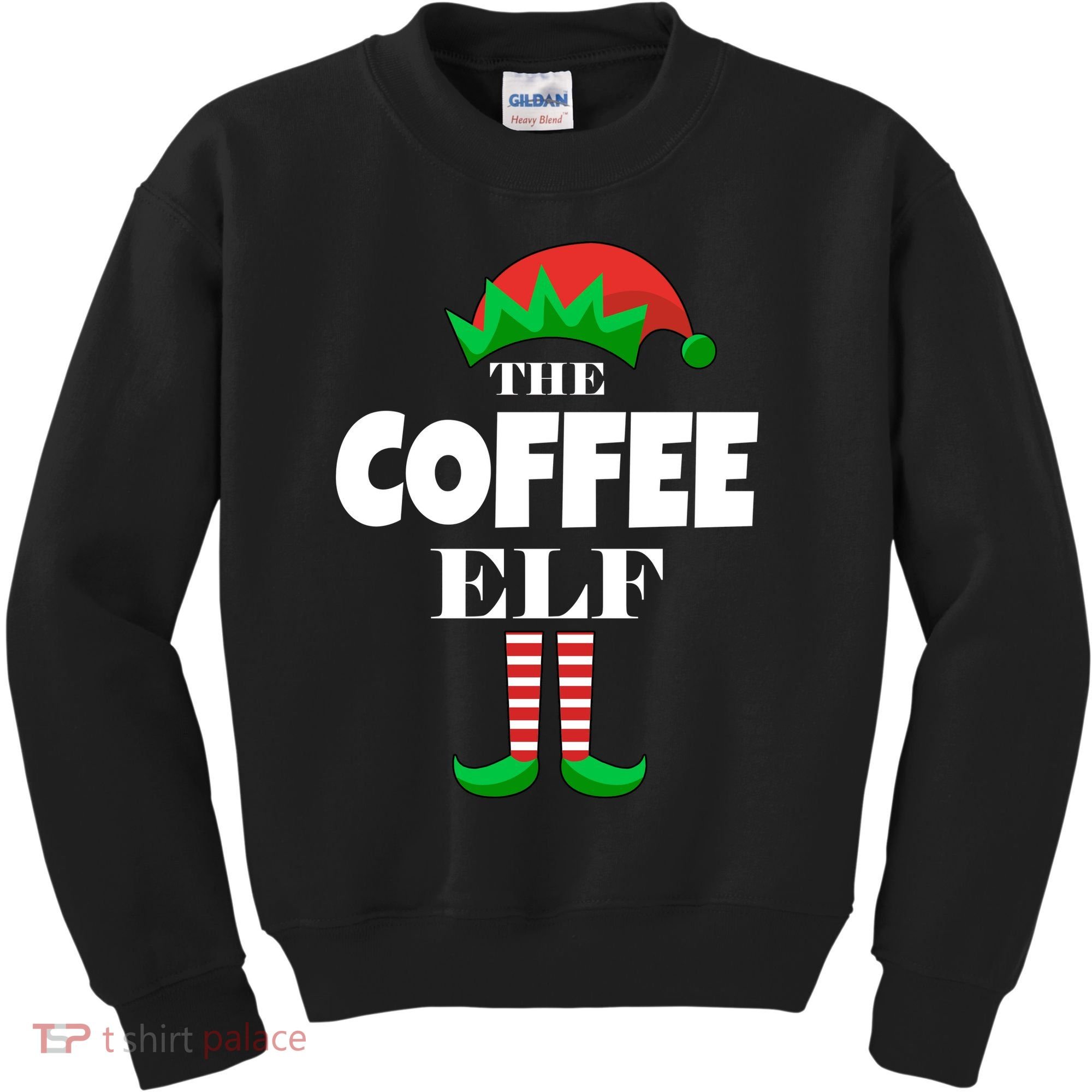 The Coffee Elf Family Matching Christmas Kids Sweatshirt