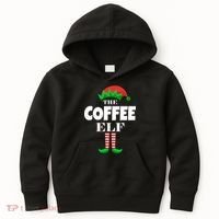 The Coffee Elf Family Matching Christmas Kids Hoodie thumb 0