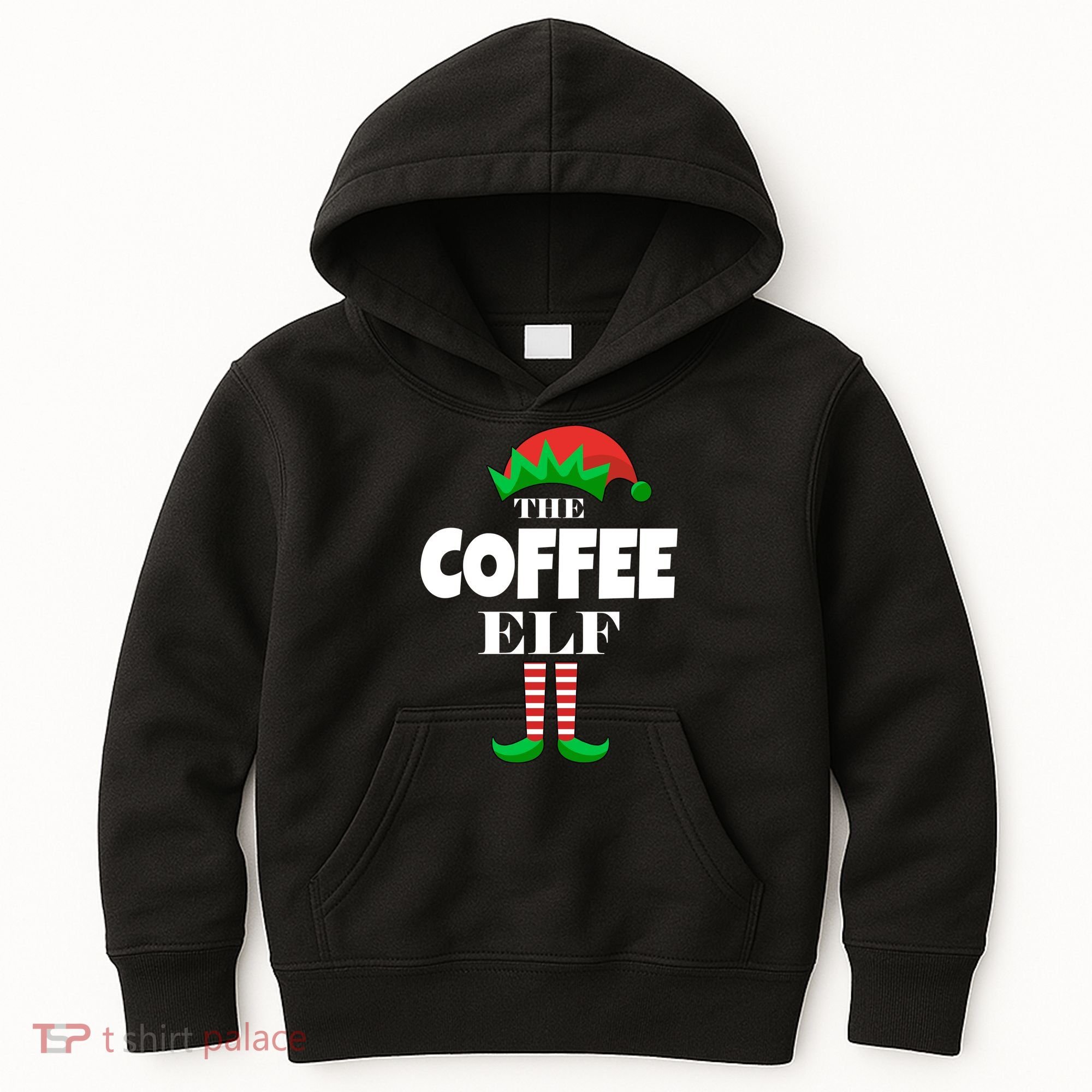 The Coffee Elf Family Matching Christmas Kids Hoodie