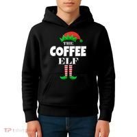 The Coffee Elf Family Matching Christmas Kids Hoodie thumb 4