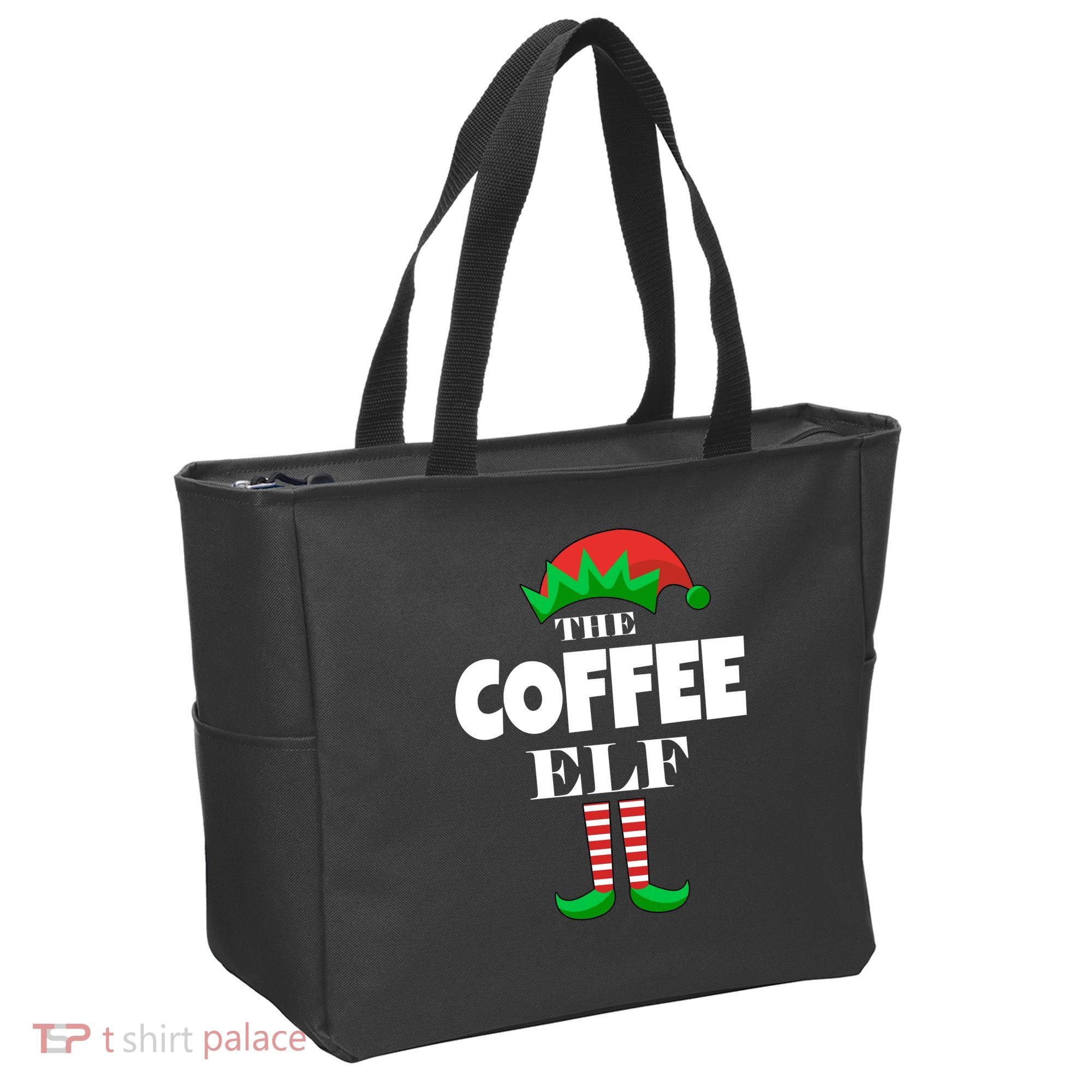 The Coffee Elf Family Matching Christmas Tote Bag