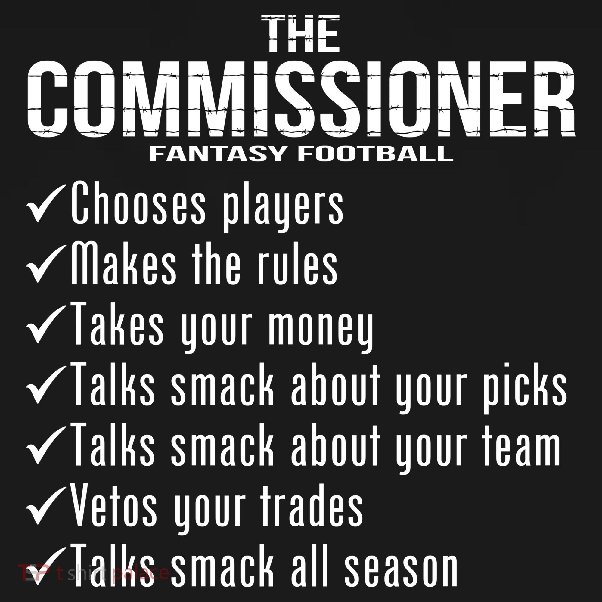 The Commissioner Fantasy Football  Button