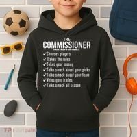 The Commissioner Fantasy Football  Kids Hoodie thumb 2