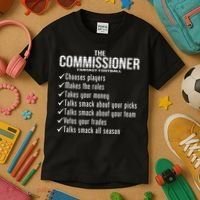The Commissioner Fantasy Football  Kids T-Shirt thumb 3