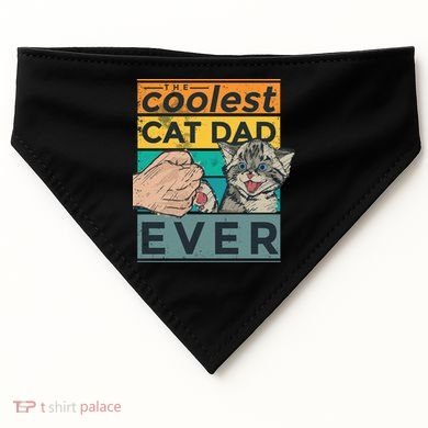 The Coolest Cat Dad Ever USA-Made Doggie Bandana
