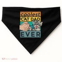 The Coolest Cat Dad Ever USA-Made Doggie Bandana thumb 0