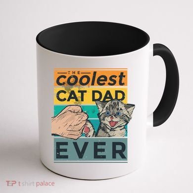 The Coolest Cat Dad Ever Coffee Mug back