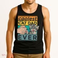The Coolest Cat Dad Ever Tank Top thumb 3