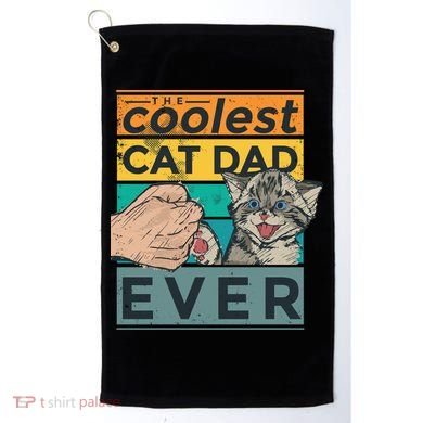 The Coolest Cat Dad Ever Golf Towel