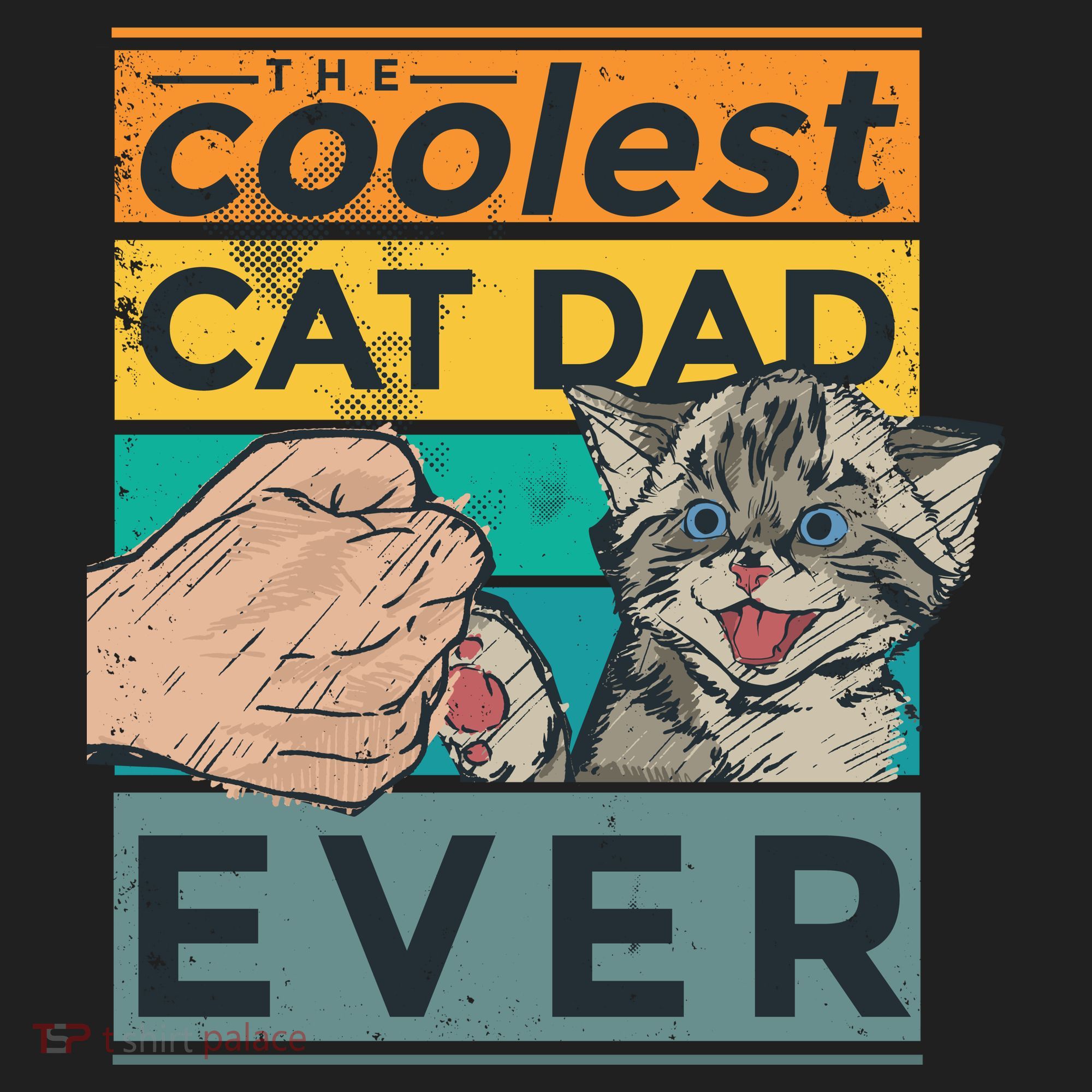 The Coolest Cat Dad Ever Golf Towel