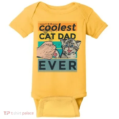 The Coolest Cat Dad Ever Baby Bodysuit