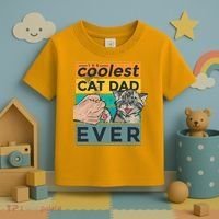 The Coolest Cat Dad Ever Toddler T-Shirt thumb 3