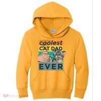 The Coolest Cat Dad Ever Kids Hoodie thumb 0