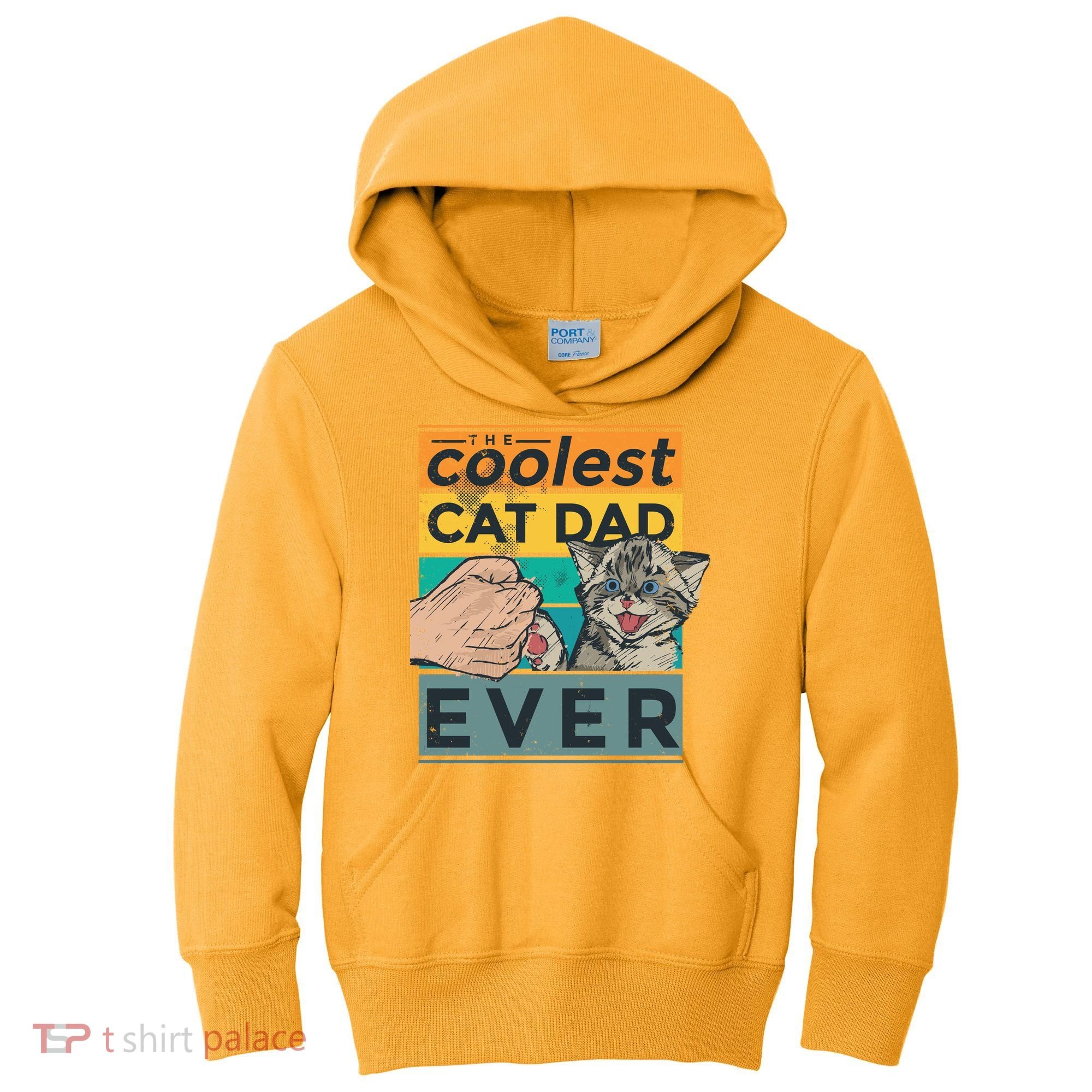 The Coolest Cat Dad Ever Kids Hoodie