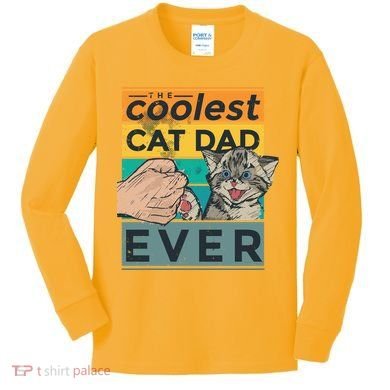 The Coolest Cat Dad Ever Kids Long Sleeve Shirt
