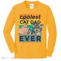 The Coolest Cat Dad Ever Kids Long Sleeve Shirt thumb 0