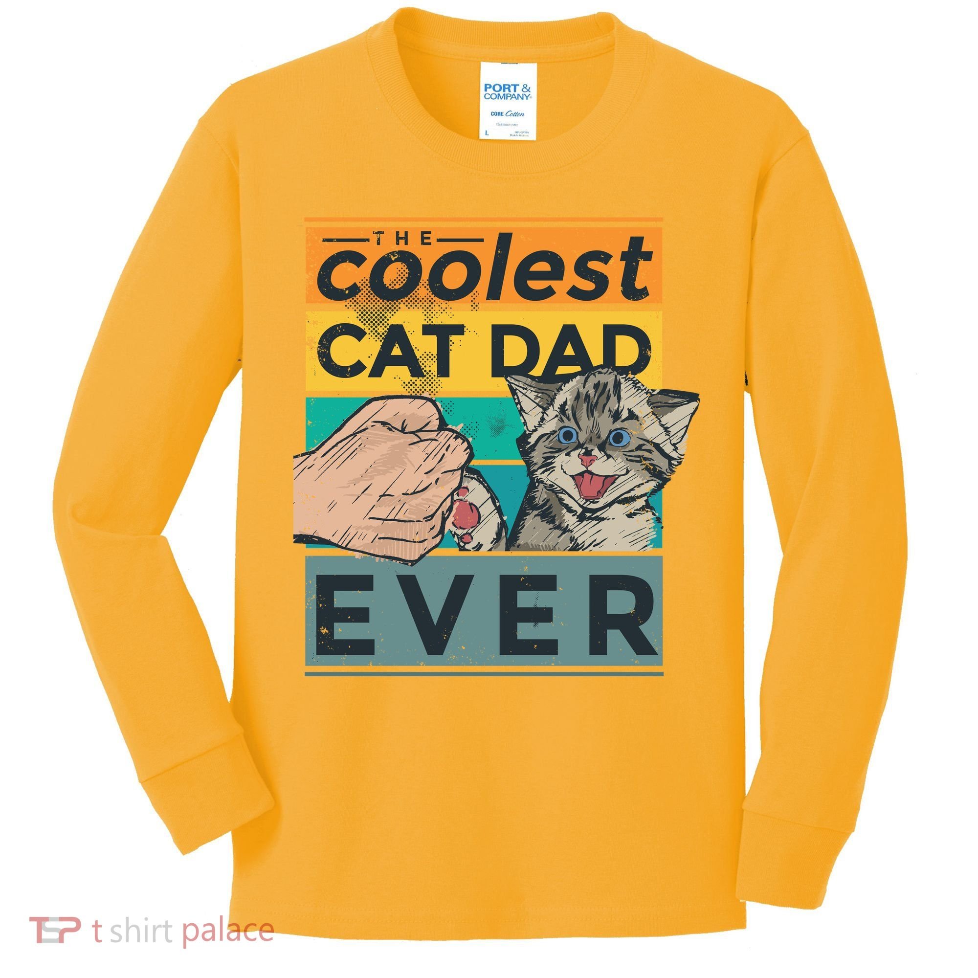 The Coolest Cat Dad Ever Kids Long Sleeve Shirt