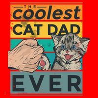 The Coolest Cat Dad Ever Santa Hat thumb 1