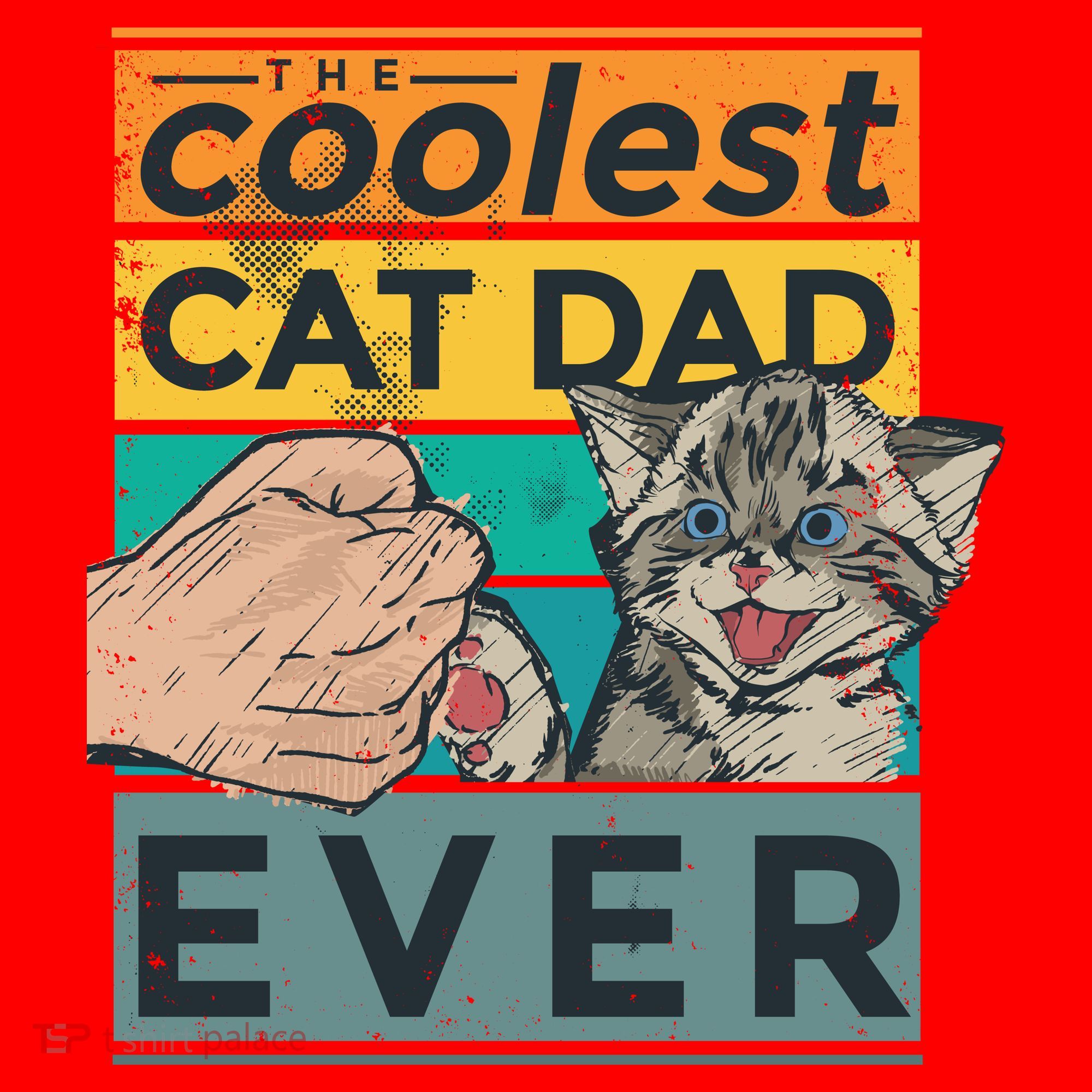 The Coolest Cat Dad Ever Santa Hat