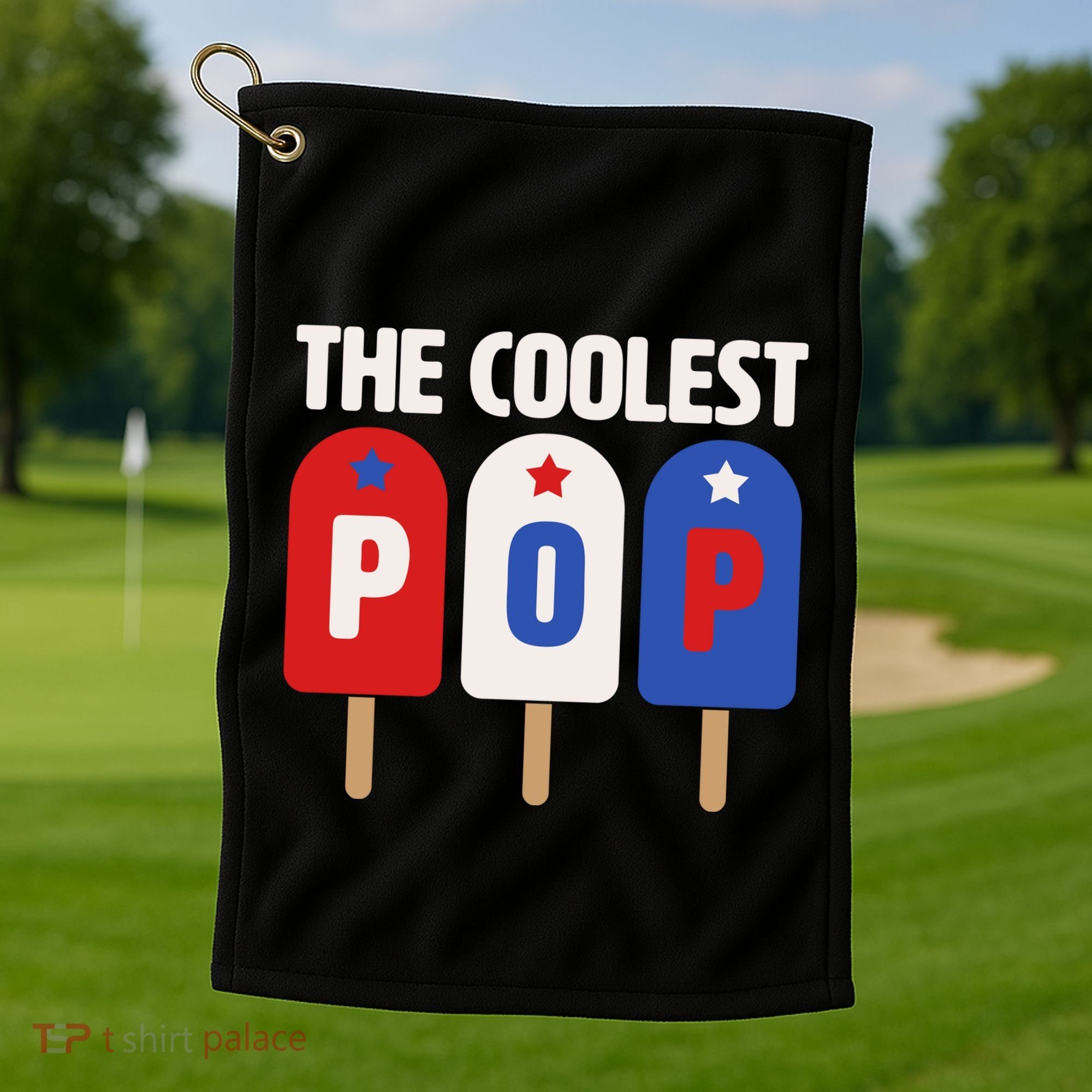 The Coolest Pop Happy Father's Day Popsicles Golf Towel