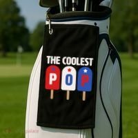 The Coolest Pop Happy Father's Day Popsicles Golf Towel thumb 2