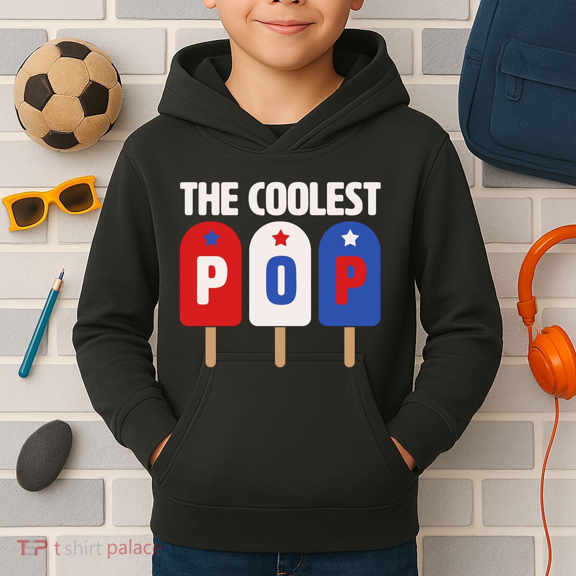 The Coolest Pop Happy Father's Day Popsicles Kids Hoodie