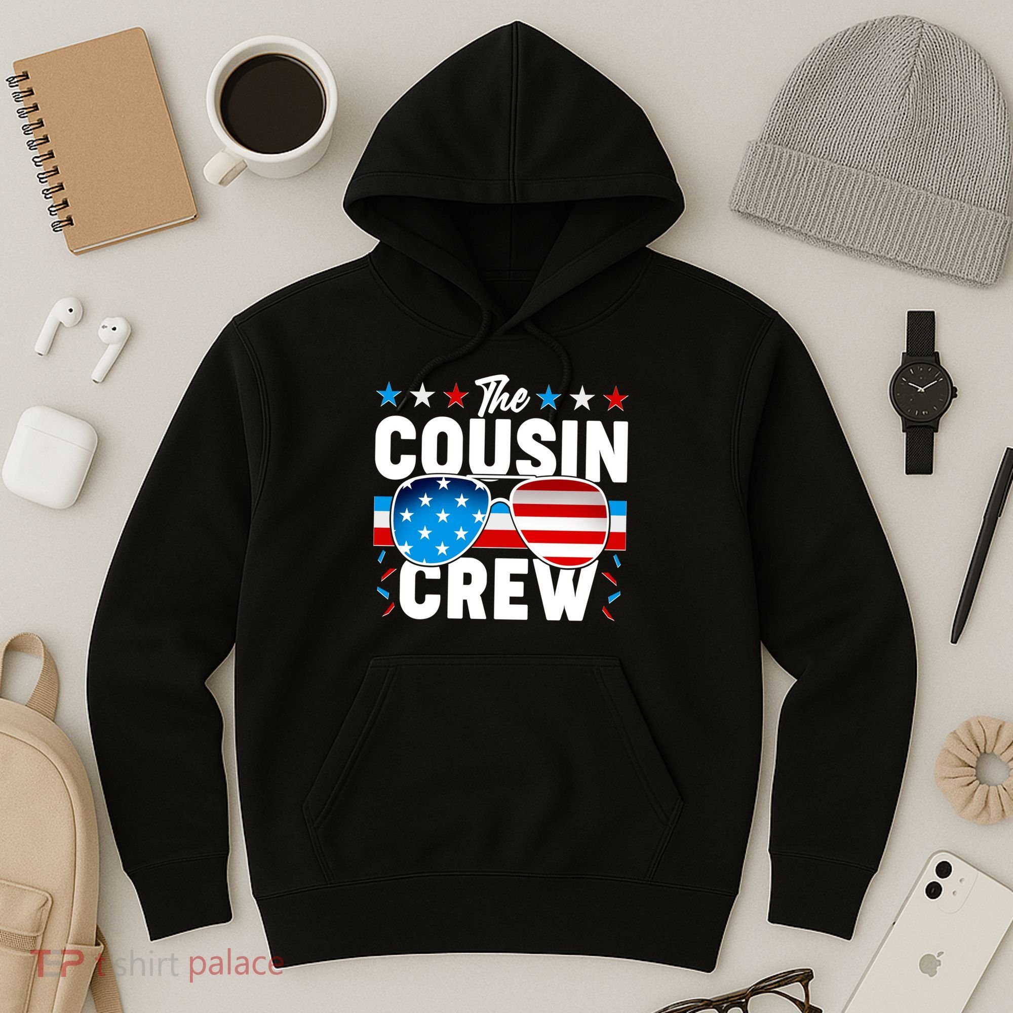 The Cousin Crew USA American Flag Hoodie