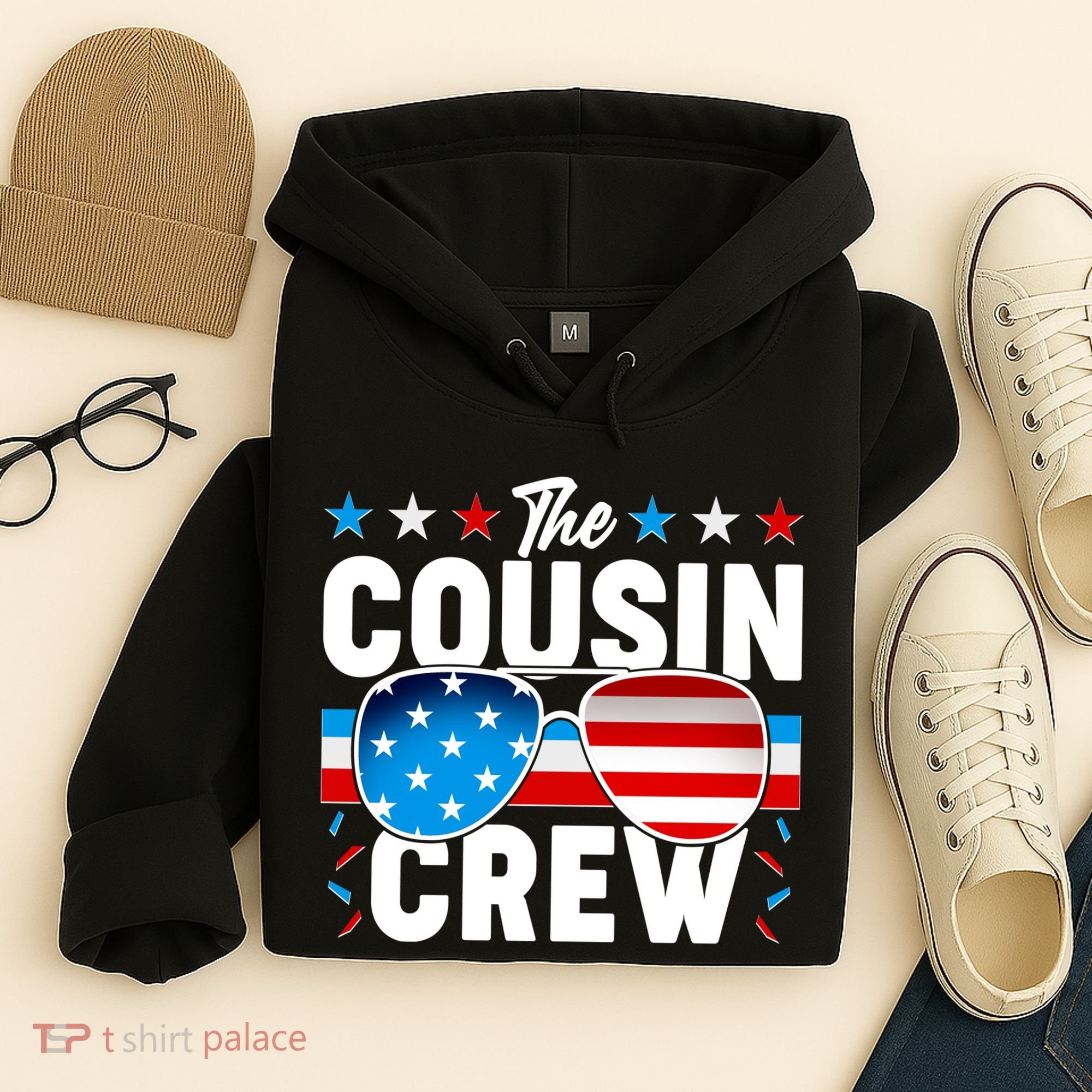 The Cousin Crew USA American Flag Hoodie