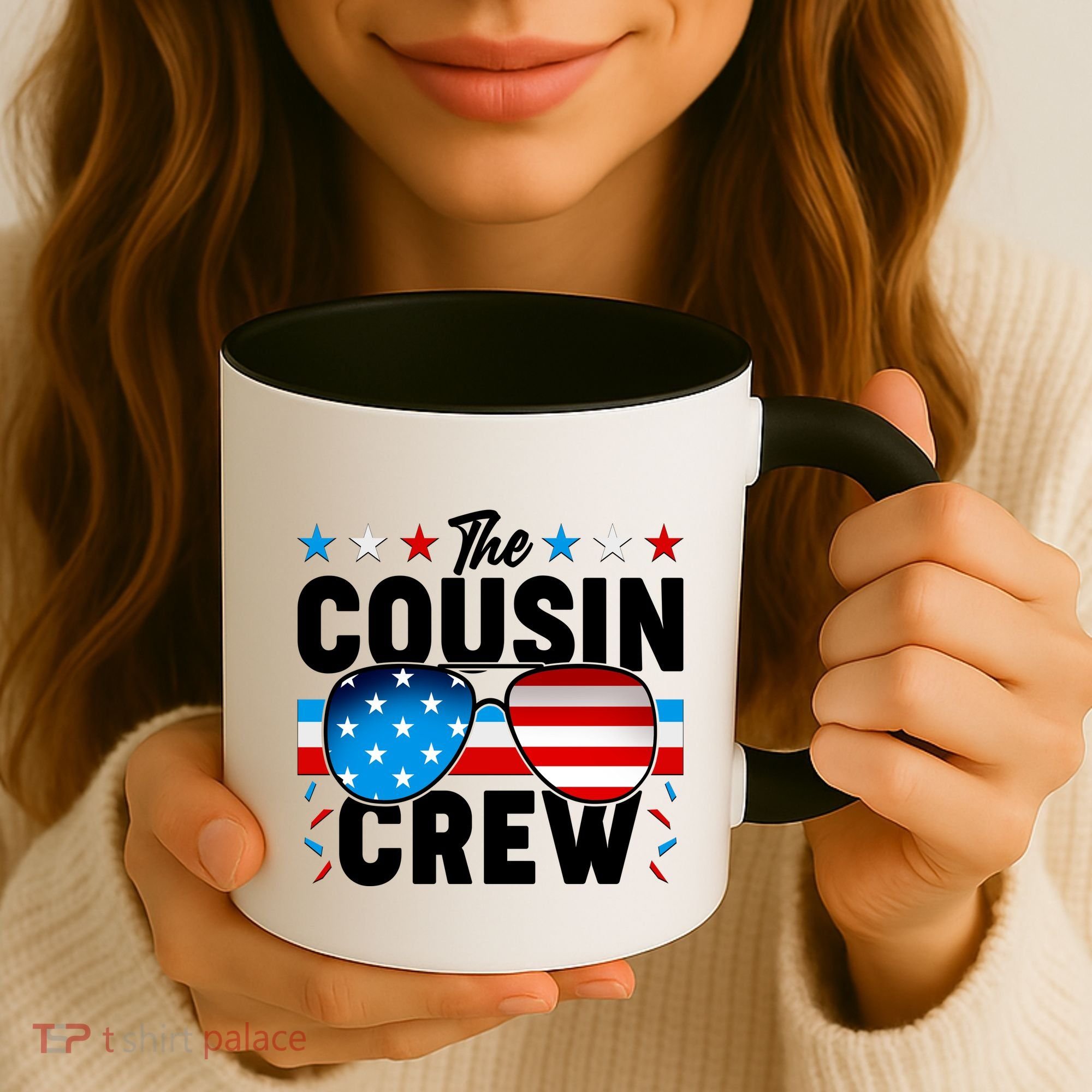The Cousin Crew USA American Flag Coffee Mug