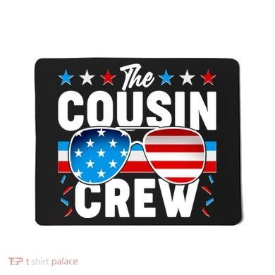 The Cousin Crew USA American Flag Mousepad