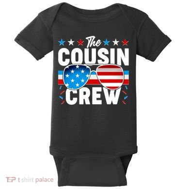 The Cousin Crew USA American Flag Baby Bodysuit
