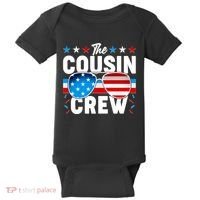 The Cousin Crew USA American Flag Baby Bodysuit thumb 0