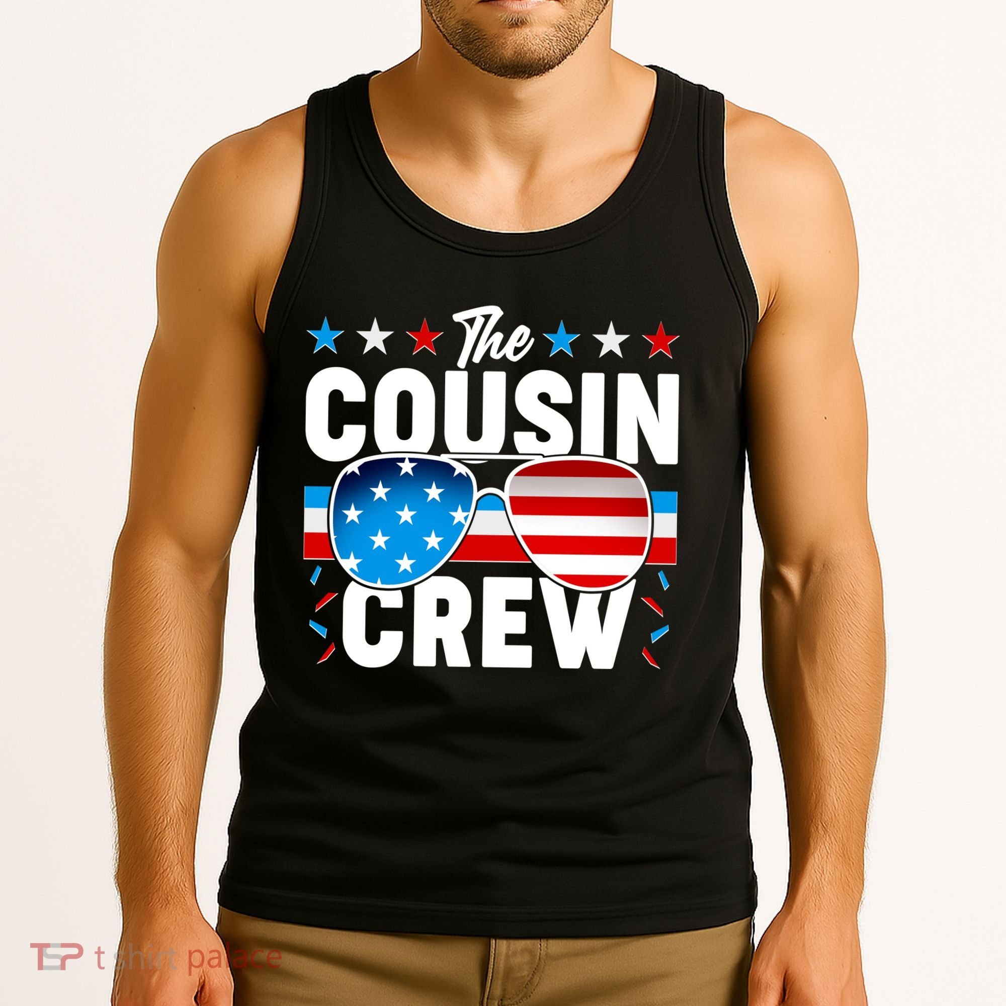 The Cousin Crew USA American Flag Tank Top