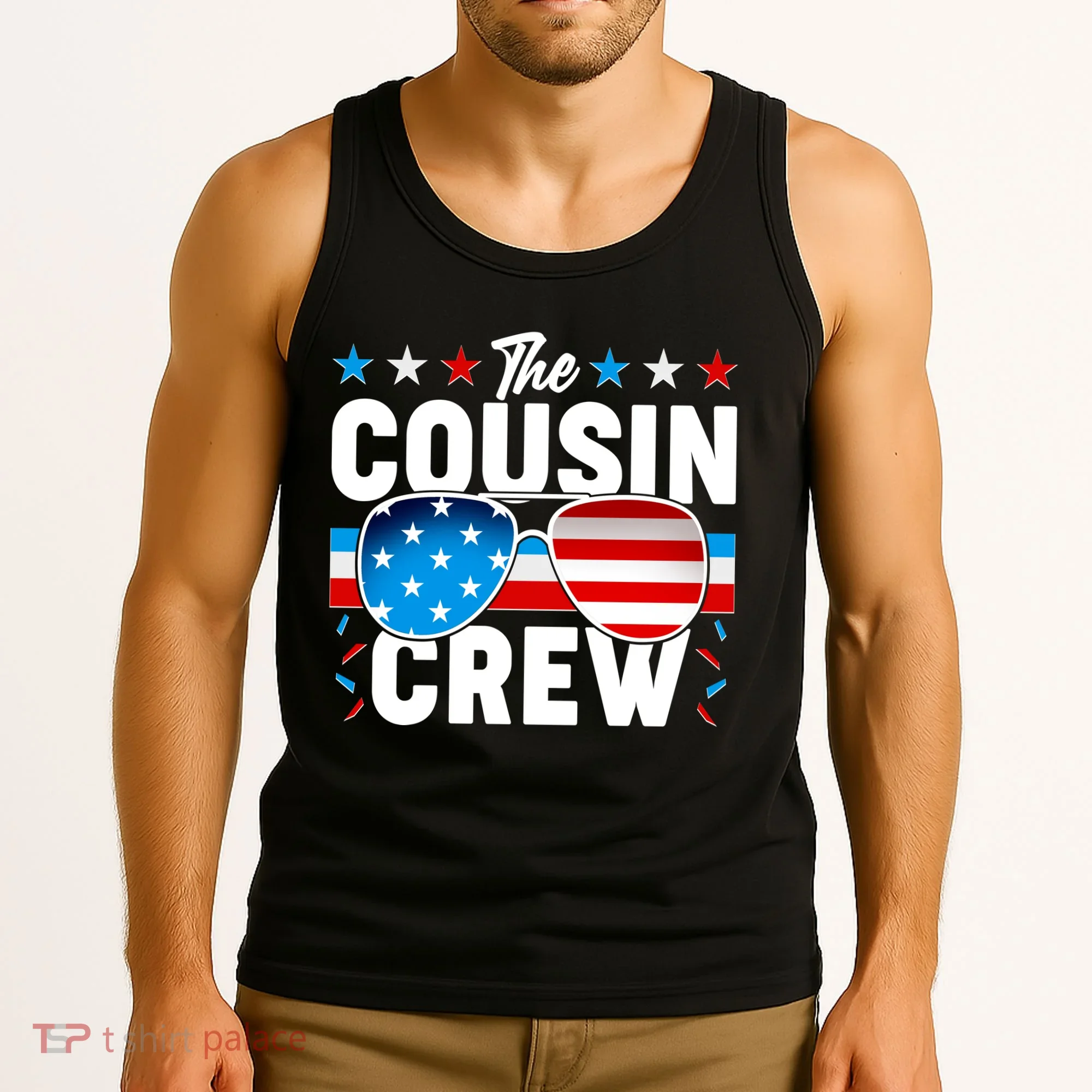 The Cousin Crew USA American Flag Tank Top