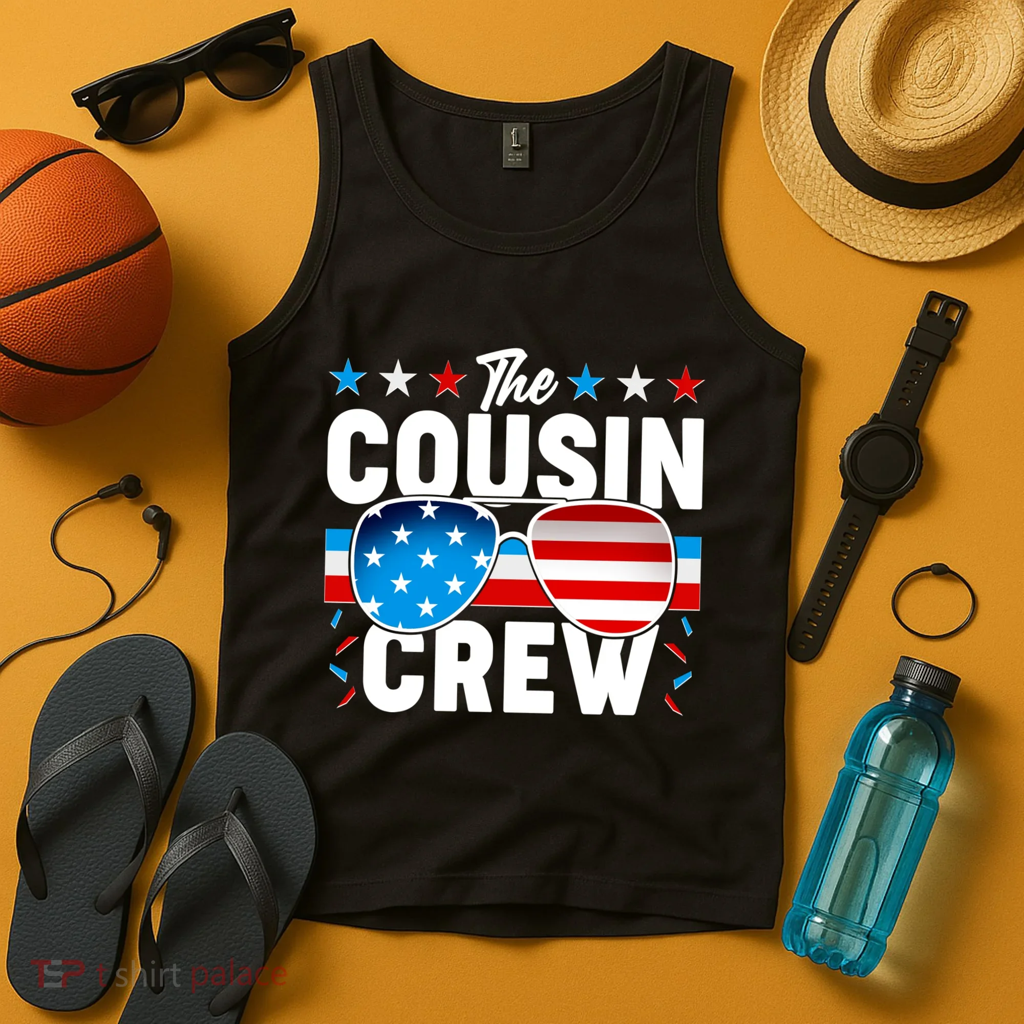 The Cousin Crew USA American Flag Tank Top