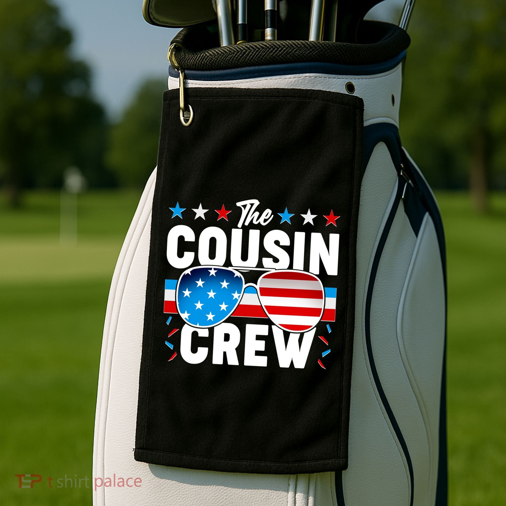 The Cousin Crew USA American Flag Golf Towel