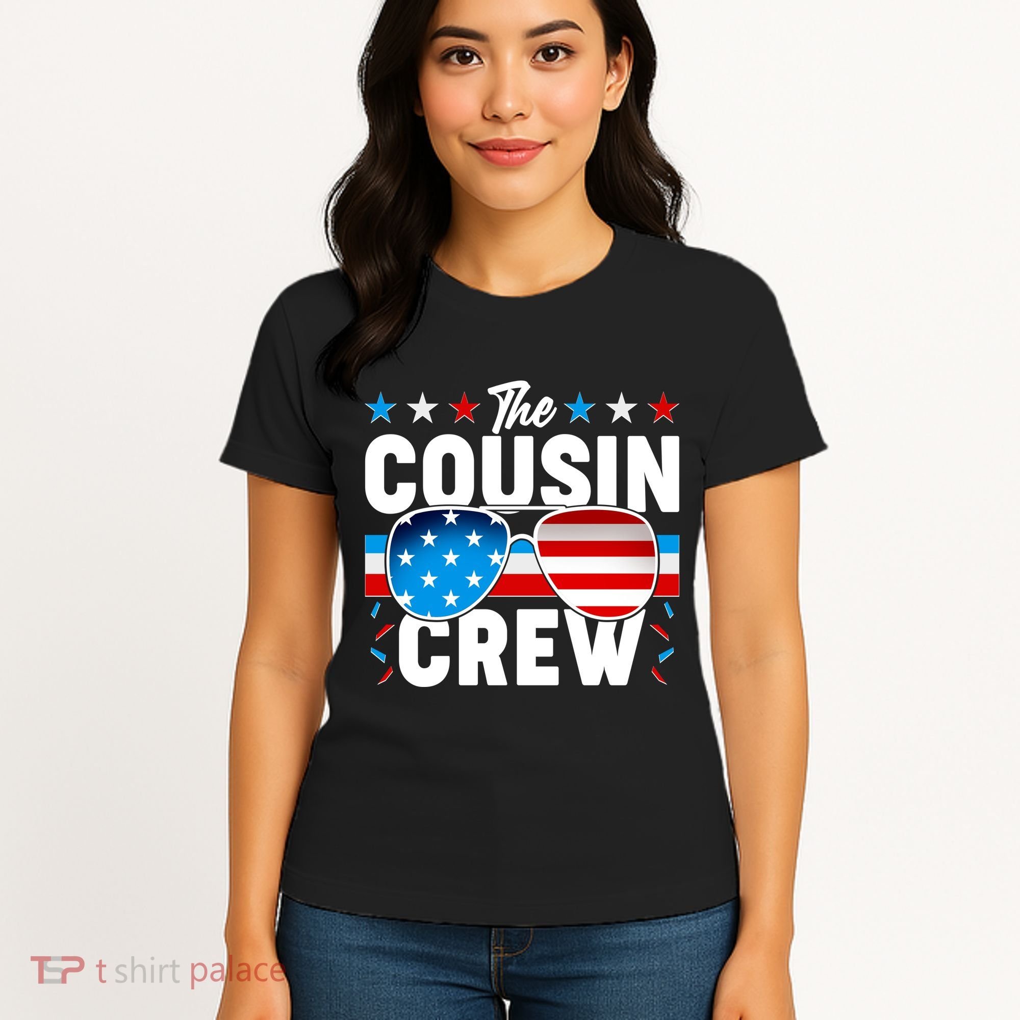 The Cousin Crew USA American Flag Women's T-Shirt