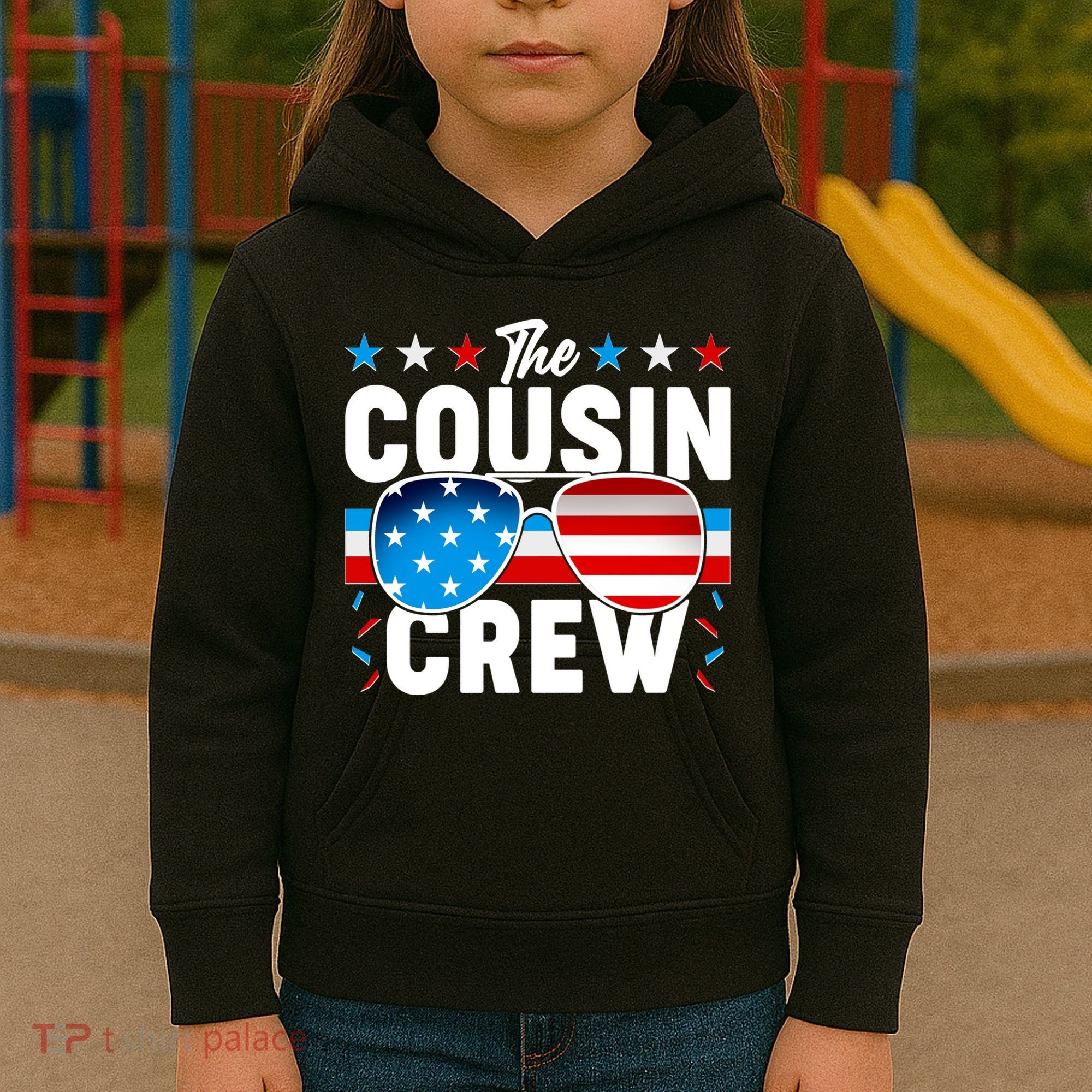 The Cousin Crew USA American Flag Kids Hoodie