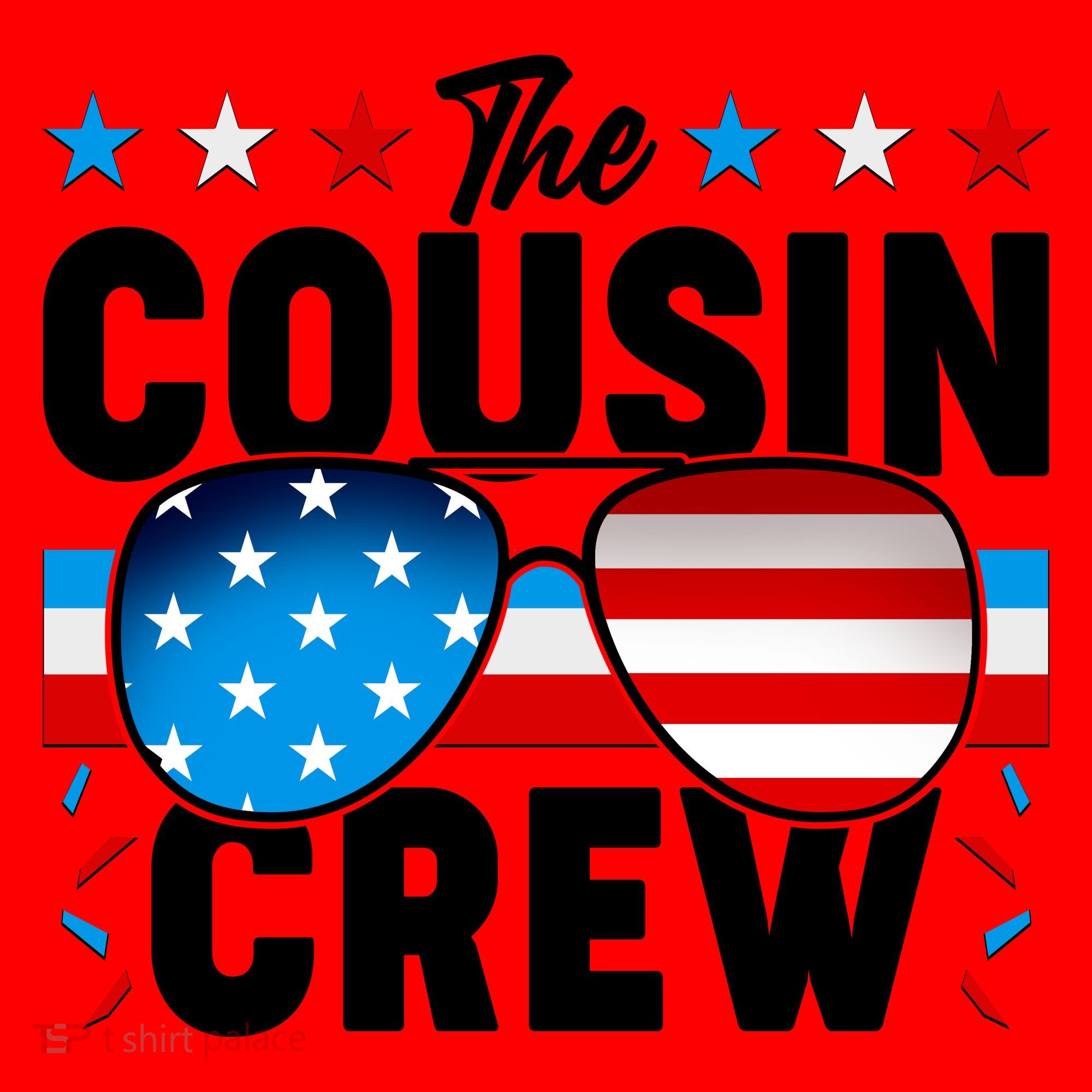 The Cousin Crew USA American Flag Santa Hat