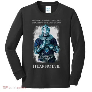 The Crusader Fear No Evil Kids Long Sleeve Shirt