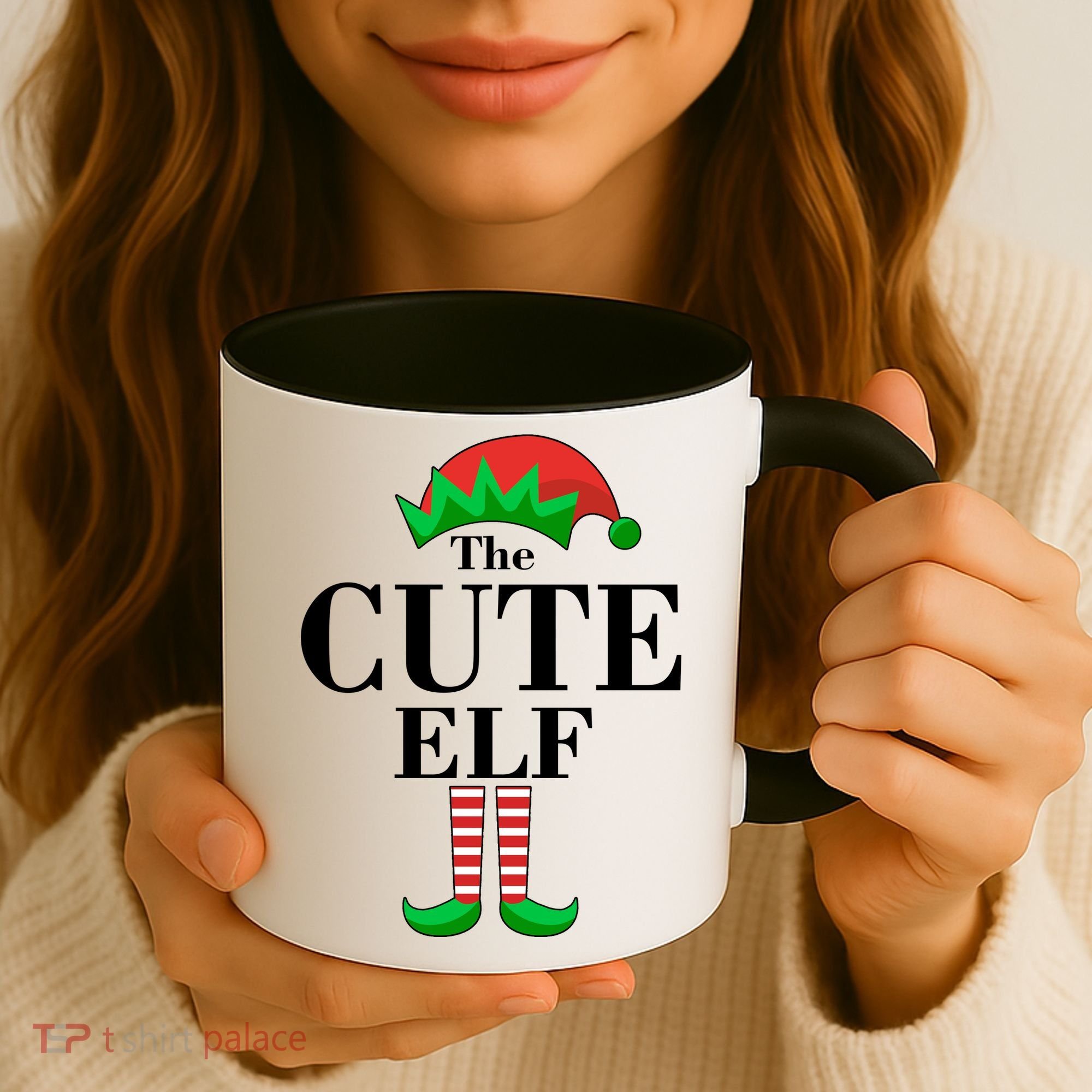 The Cute Elf Family Matching Christmas Coffee Mug