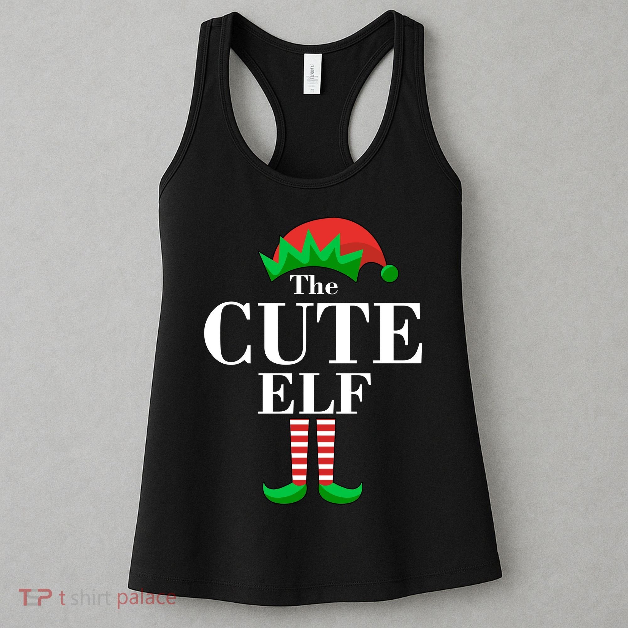 The Cute Elf Family Matching Christmas Women's Tank Top