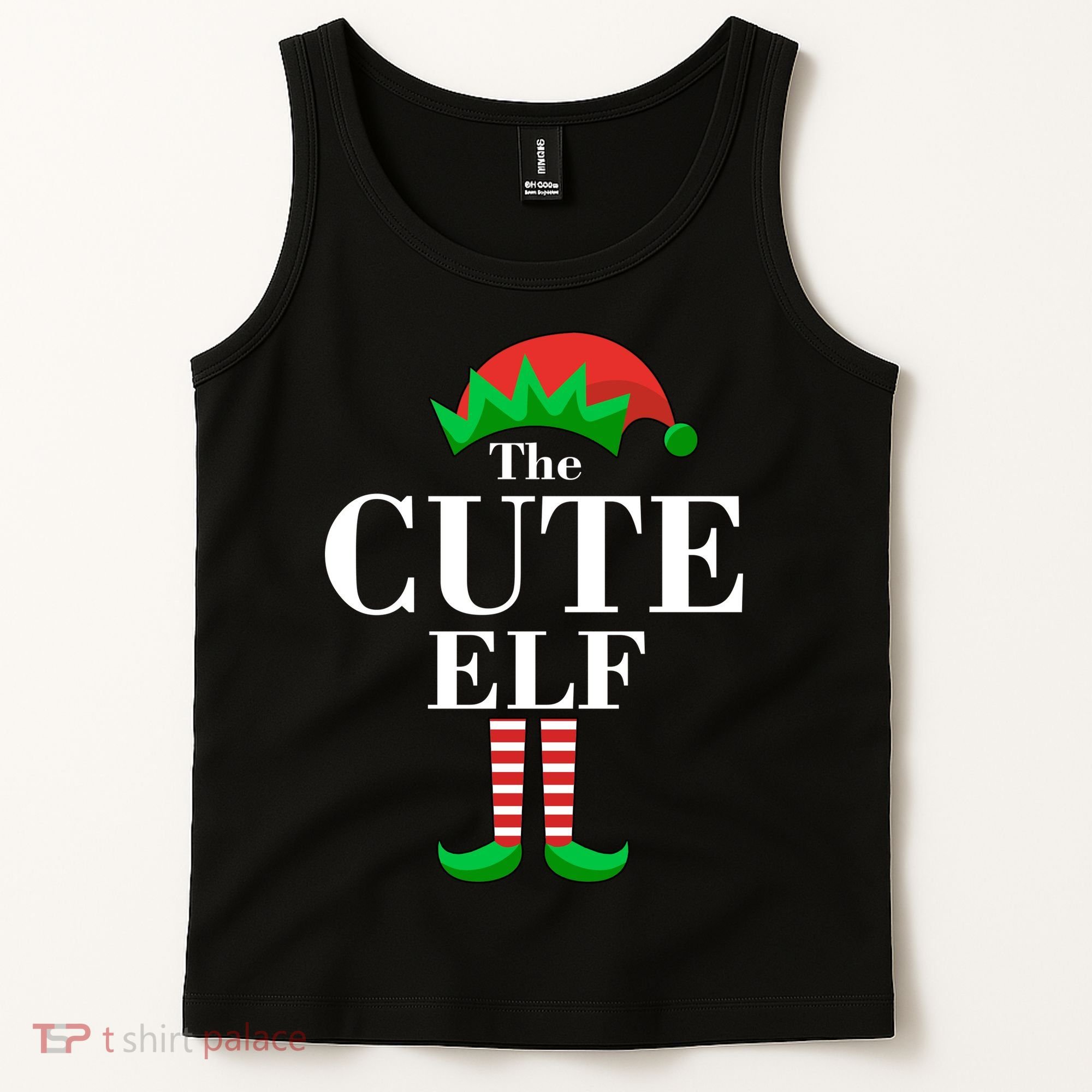 The Cute Elf Family Matching Christmas Tank Top